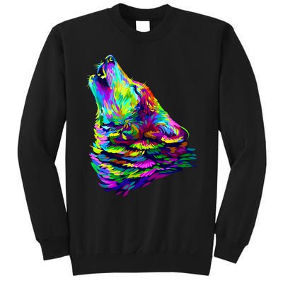 Howling Wolf Abstract Sweatshirt