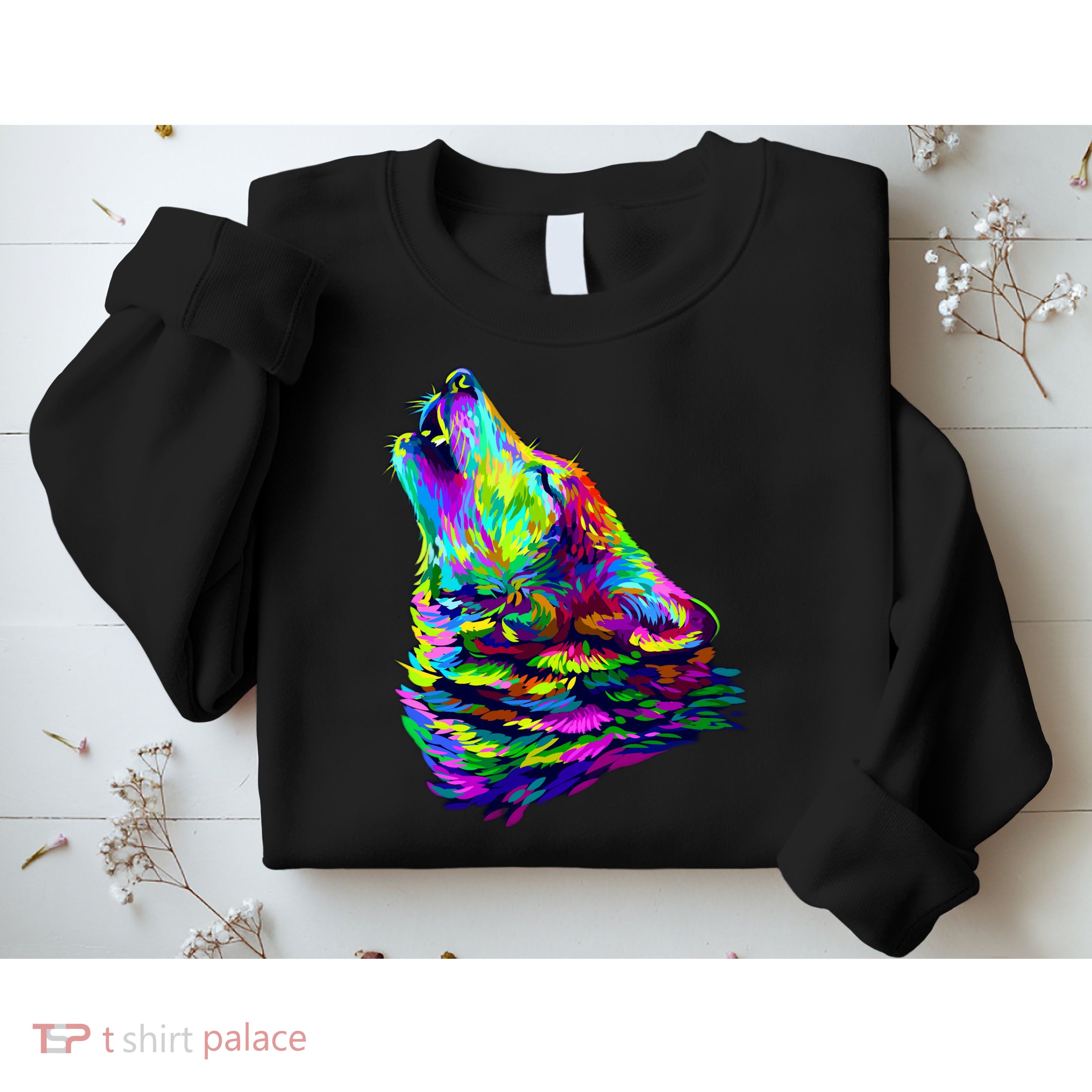 Howling Wolf Abstract Sweatshirt