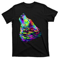 Howling Wolf Abstract T-Shirt