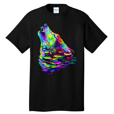 Howling Wolf Abstract Tall T-Shirt