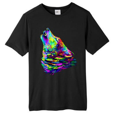 Howling Wolf Abstract Tall Fusion ChromaSoft Performance T-Shirt