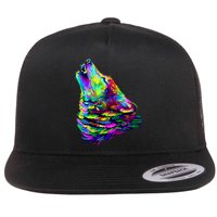 Howling Wolf Abstract Flatbill Hat