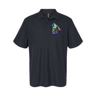 Howling Wolf Abstract Polo