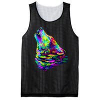 Howling Wolf Abstract Mesh Reversible Basketball Jersey Tank