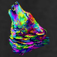 Howling Wolf Abstract Tumbler