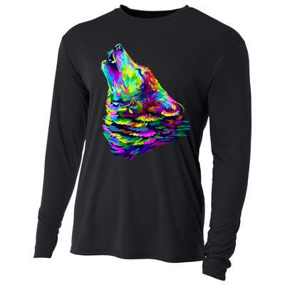 Howling Wolf Abstract Cooling Performance Long Sleeve Crew