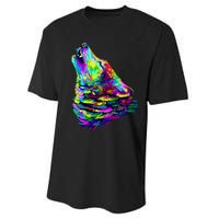 Howling Wolf Abstract Performance Sprint T-Shirt