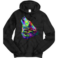 Howling Wolf Abstract Tie Dye Hoodie