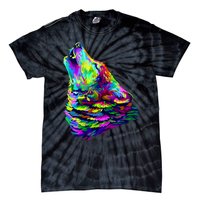 Howling Wolf Abstract Tie-Dye T-Shirt