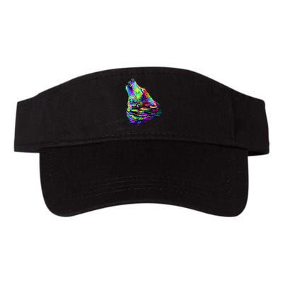 Howling Wolf Abstract Visor