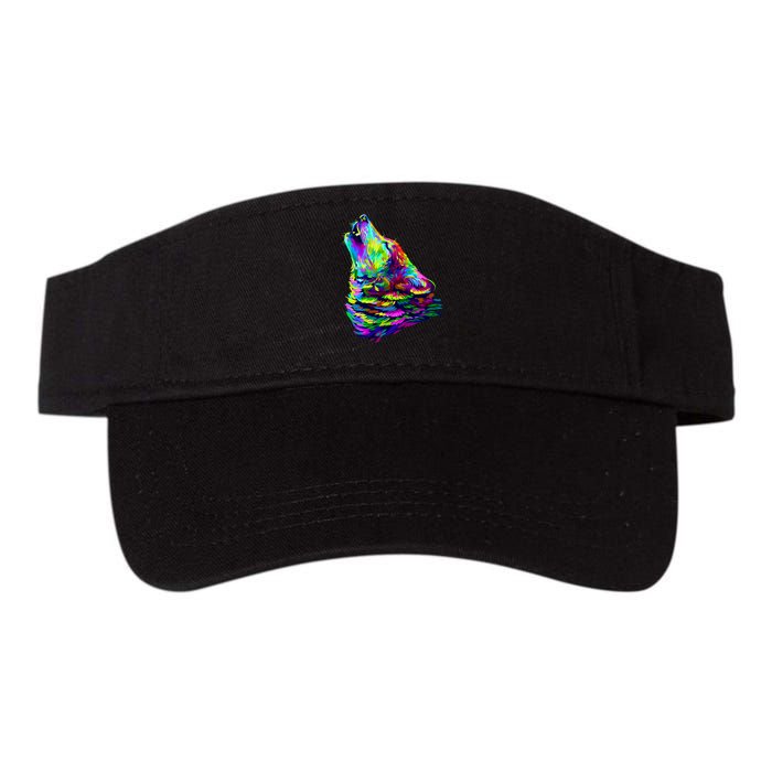 Howling Wolf Abstract Visor