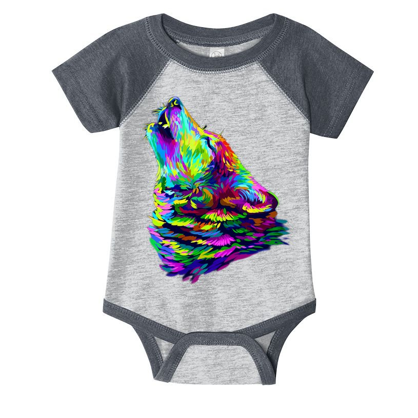 Howling Wolf Abstract Infant Baby Jersey Bodysuit