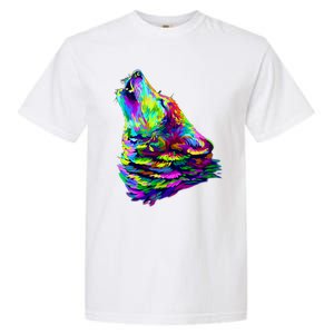 Howling Wolf Abstract Garment-Dyed Heavyweight T-Shirt