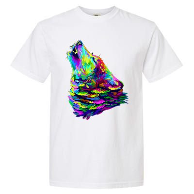 Howling Wolf Abstract Garment-Dyed Heavyweight T-Shirt