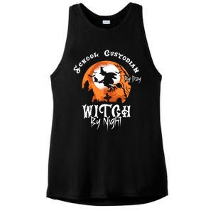 Halloween Witch And School Custodian Great Gift Ladies PosiCharge Tri-Blend Wicking Tank