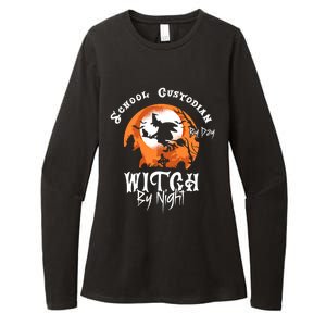 Halloween Witch And School Custodian Great Gift Womens CVC Long Sleeve Shirt