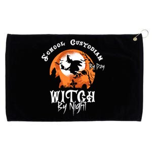 Halloween Witch And School Custodian Great Gift Grommeted Golf Towel