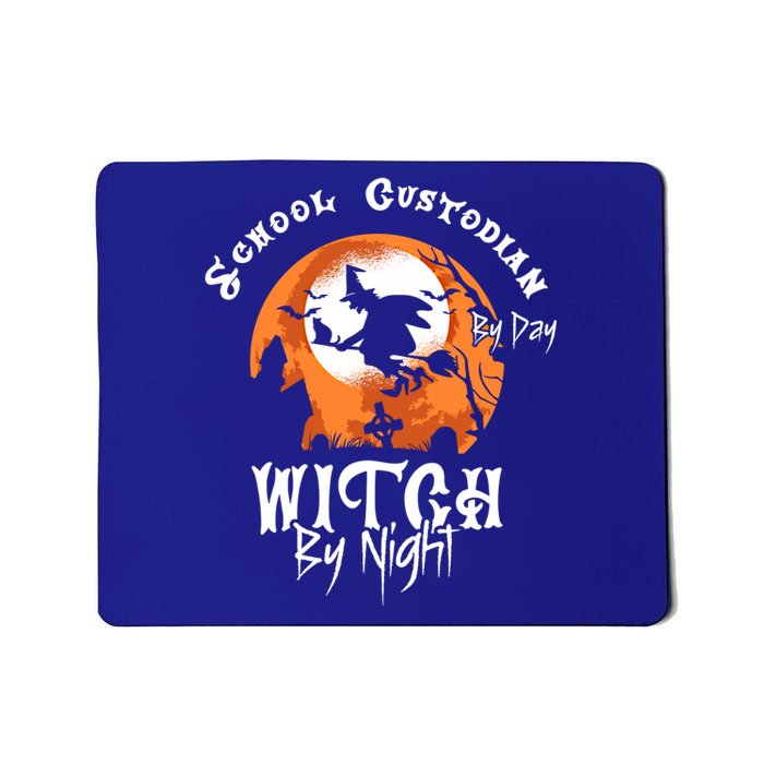 Halloween Witch And School Custodian Great Gift Mousepad