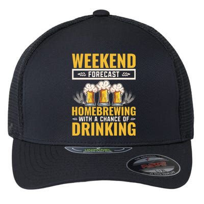 Homebrewing With A Chance Of Ing Beer Er Funny Gift Flexfit Unipanel Trucker Cap