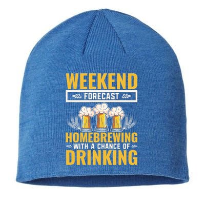 Homebrewing With A Chance Of Ing Beer Er Funny Gift Sustainable Beanie