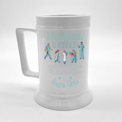 Healthcare Worker Another Word For Hero Thank You Nurses Gift Beer Stein