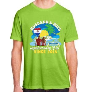 Husband & Wife Anniversary Trip Since 2018 Paraguay Adult ChromaSoft Performance T-Shirt