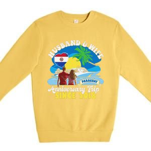 Husband & Wife Anniversary Trip Since 2018 Paraguay Premium Crewneck Sweatshirt