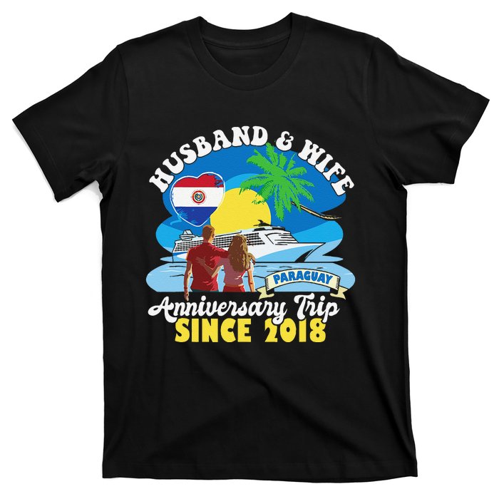 Husband & Wife Anniversary Trip Since 2018 Paraguay T-Shirt