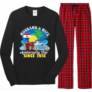 Husband & Wife Anniversary Trip Since 2018 Paraguay Long Sleeve Pajama Set