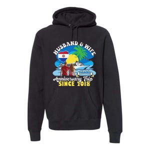 Husband & Wife Anniversary Trip Since 2018 Paraguay Premium Hoodie