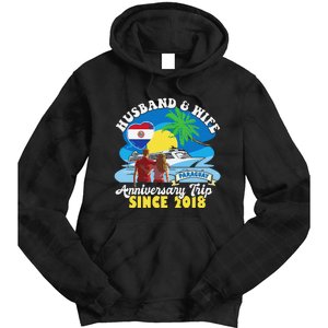 Husband & Wife Anniversary Trip Since 2018 Paraguay Tie Dye Hoodie