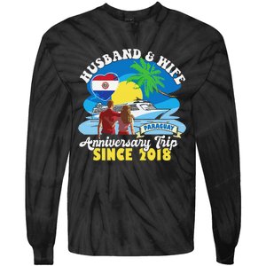 Husband & Wife Anniversary Trip Since 2018 Paraguay Tie-Dye Long Sleeve Shirt