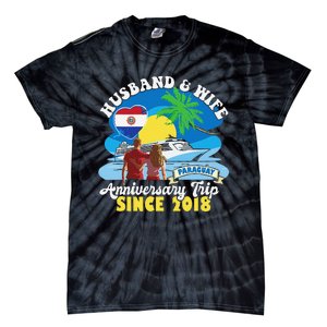 Husband & Wife Anniversary Trip Since 2018 Paraguay Tie-Dye T-Shirt