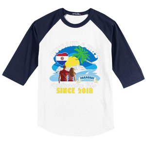 Husband & Wife Anniversary Trip Since 2018 Paraguay Baseball Sleeve Shirt