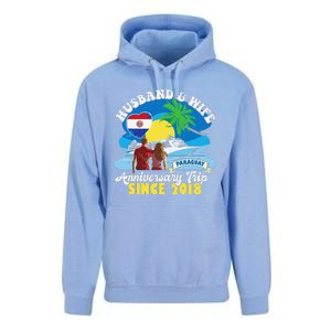 Husband & Wife Anniversary Trip Since 2018 Paraguay Unisex Surf Hoodie