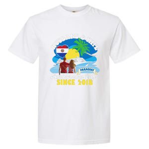 Husband & Wife Anniversary Trip Since 2018 Paraguay Garment-Dyed Heavyweight T-Shirt