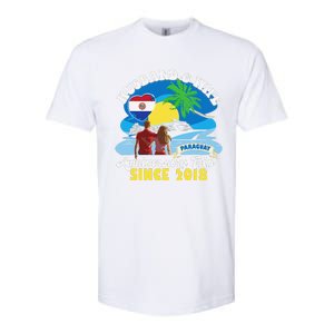 Husband & Wife Anniversary Trip Since 2018 Paraguay Softstyle® CVC T-Shirt