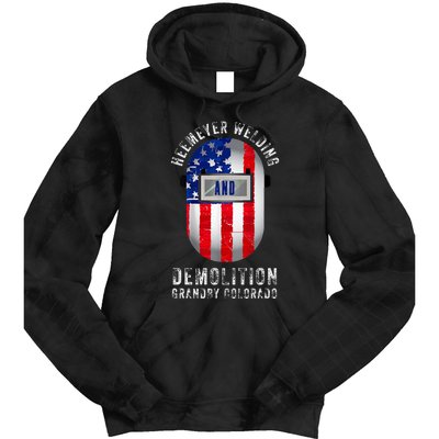 Heemeyer Welding And Demolition Grandby Colorado Welder Tie Dye Hoodie