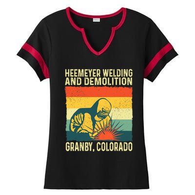 Heemeyer Welding And Demolition Grandby Colorado Ladies Halftime Notch Neck Tee