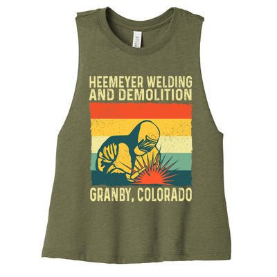 Heemeyer Welding And Demolition Grandby Colorado Women's Racerback Cropped Tank