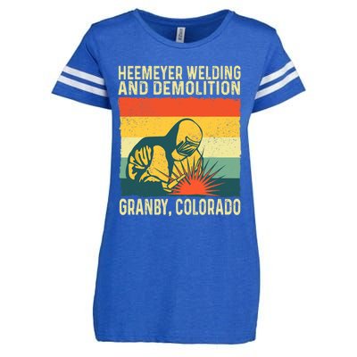 Heemeyer Welding And Demolition Grandby Colorado Enza Ladies Jersey Football T-Shirt