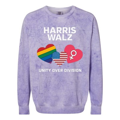 Harris Walz A Vote For Unity Colorblast Crewneck Sweatshirt