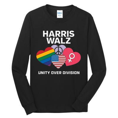 Harris Walz A Vote For Unity Tall Long Sleeve T-Shirt