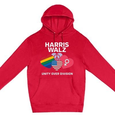 Harris Walz A Vote For Unity Premium Pullover Hoodie