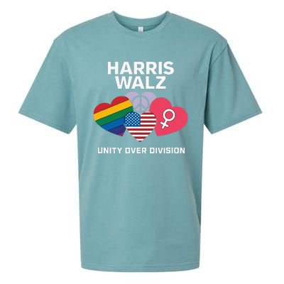 Harris Walz A Vote For Unity Sueded Cloud Jersey T-Shirt