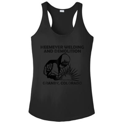 Heemeyer Welding And Demolition Grandby Colorado Ladies PosiCharge Competitor Racerback Tank