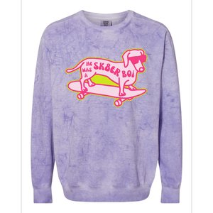 He Was A Sk8er Boi Colorblast Crewneck Sweatshirt