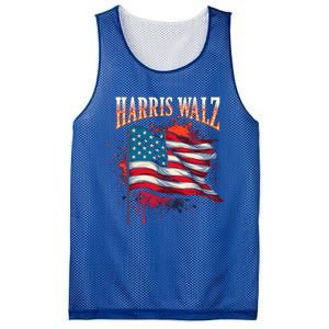 Harris Walz American Flag Gift Mesh Reversible Basketball Jersey Tank