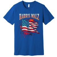 Harris Walz American Flag Gift Premium T-Shirt