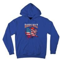 Harris Walz American Flag Gift Tall Hoodie